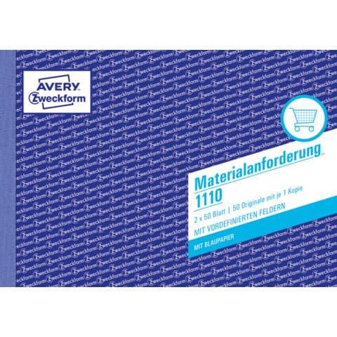 AVERY ZW. Zweckform Formularbuch "Materialanforderung", A5 quer