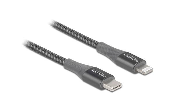 Delock USB-Kabel USB C – Lightning 1 m, Grau