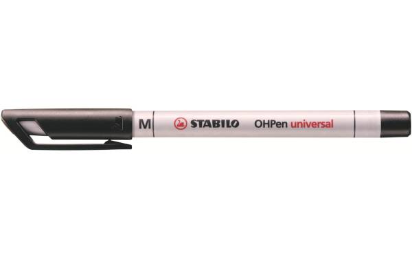 STABILO Folienstift OHPen Universal NonPermanent M Schwarz, 10 Stück