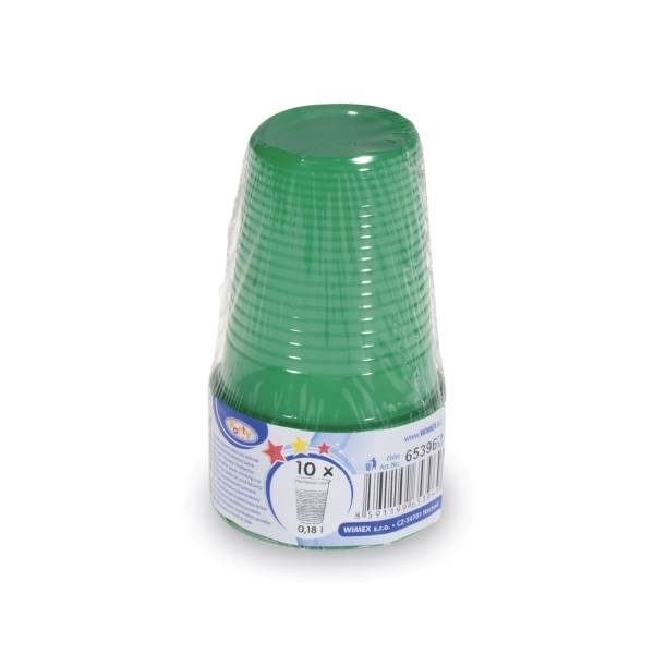 Trinkbecher grün 0,18 l (PS) (10 Stück)