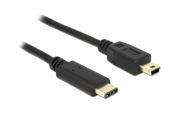 Delock USB 2.0-Kabel USB C – Mini-USB B 0.5 m