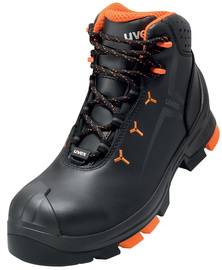 uvex 2 Schnürstiefel S3 SRC, Gr. 45, schwarz/orange