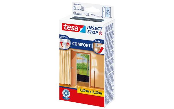 tesa Fliegengitter COMFORT für Türen, 2 x je 0,65 m x 2,20 m