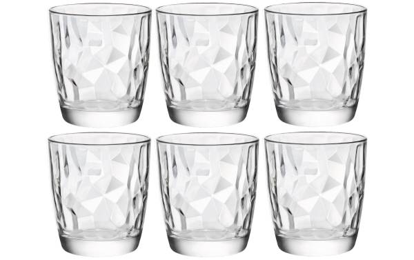Bormioli Rocco Whiskyglas Diamond 300 ml, 6 Stück, Transparent 