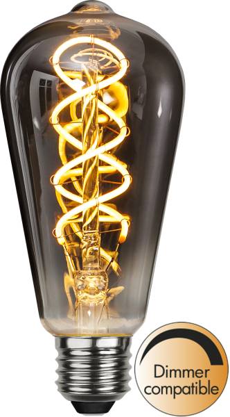 LED Leuchtmittel E27 ST64 Decoled Spiral Smoke