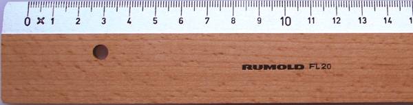 Flachlineal 30cm weiss RUMOLD FL20/30