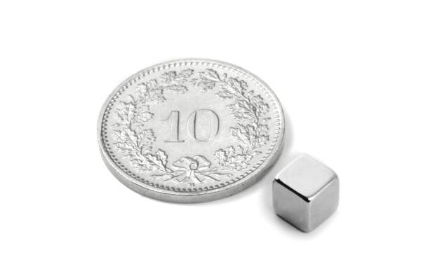 supermagnete Haftmagnet Neodym 10 x 5 mm Würfel Silber