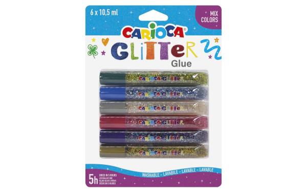 Carioca Glitzerstifte Mix 6 Stück, Mehrfarbig