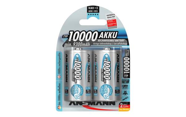 ANSMANN maxE NiMH Akku, Mono D, 2er Blister, 10.000 mAh