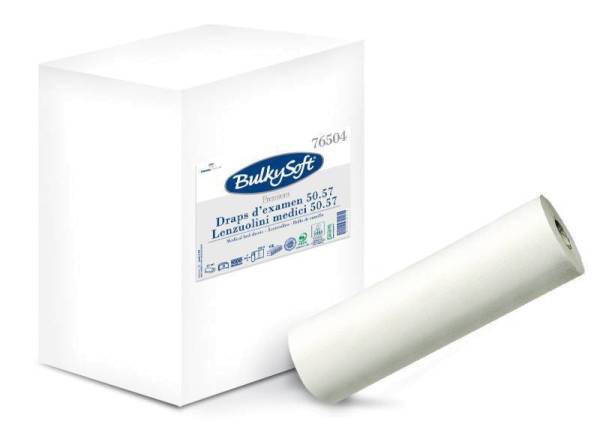 BulkySoft ® Classic 57m Ärzterollen 2-lagig 50cm breit weiss
