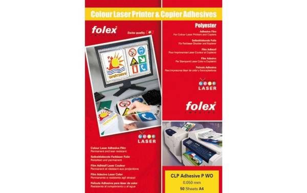 Farblaser-Folie CLP/PCL A4 selbstklebend 50 Folien FOLEX 2999C.050