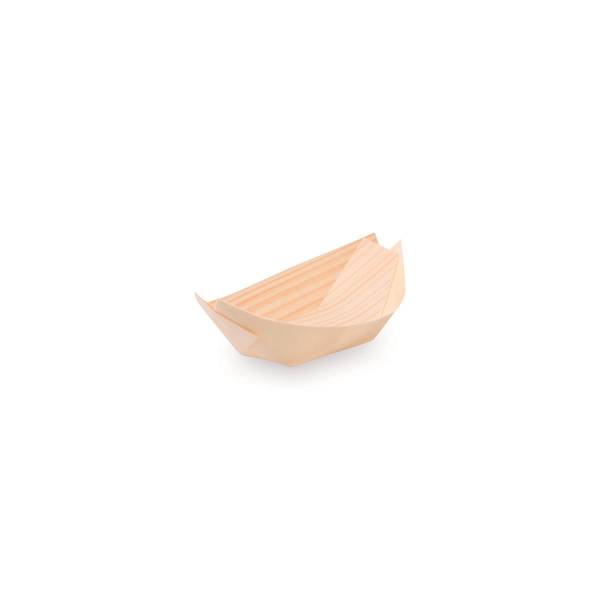 Fingerfood-Schale aus Holz Schiffchen 9 x 6 cm - 100 Stück