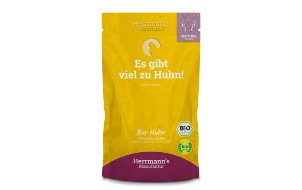 Herrmann&#039;s Nassfutter Sensibel Bio Huhn mit Karotte und Reis