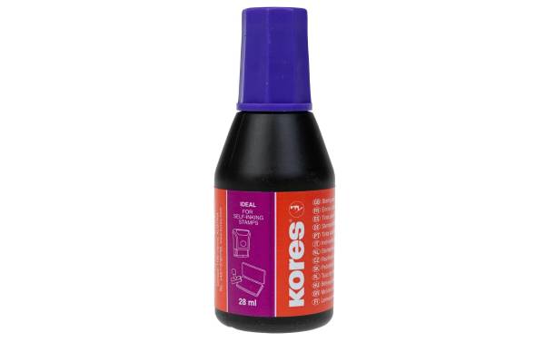 Kores Stempelfarbe, Inhalt: 27 ml, violett