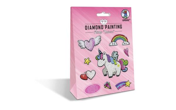 Diamond Sticker Unicorn 10x15cm 2 Bogen URSUS 43500001