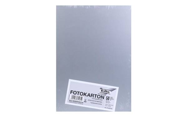 folia Fotokarton, DIN A4, 300 g/qm, silber glänzend