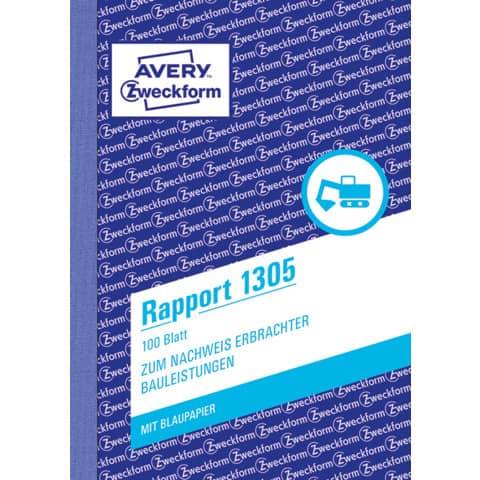 AVERY ZW. Zweckform Formularbuch "Rapport", A6, 100 Blatt