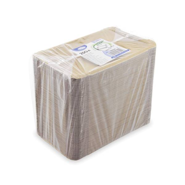 Pappteller (FSC Mix) fettdicht kraft 13 x 20 cm – 250 Stück
