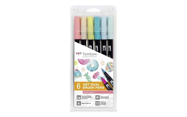 ABT Dual Brush Pen Candy Colours 6 Stück TOMBOW ABT-6P-4