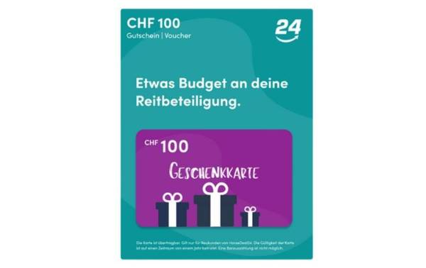 horsedeal24 Online-Geschenkgutschein CHF 100.–