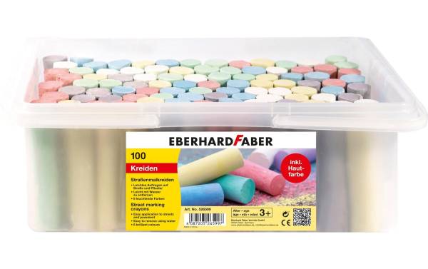 Eberhard Faber Strassenmalkreide Eimer, 100 Stück