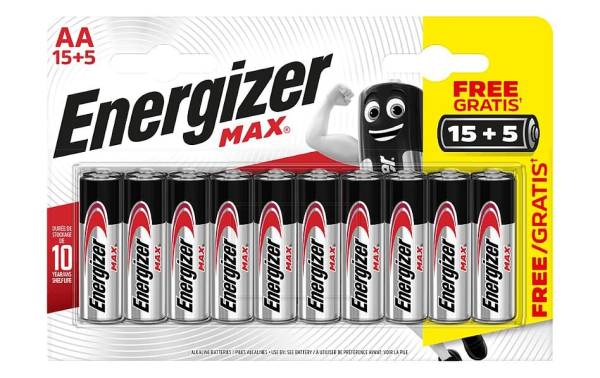 Energizer Batterie Max AA 15+5 Stück