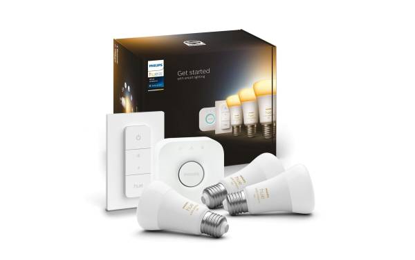 Philips Hue Starterset White Ambiance, 3 x E27, 75 W, Dimmschalter