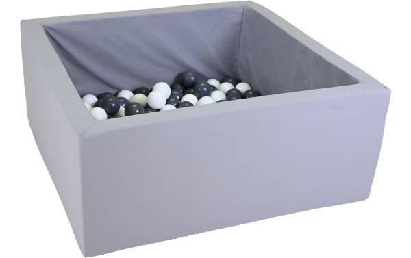 Knorrtoys Bällebad soft – eckig grey 100 balls grey/white