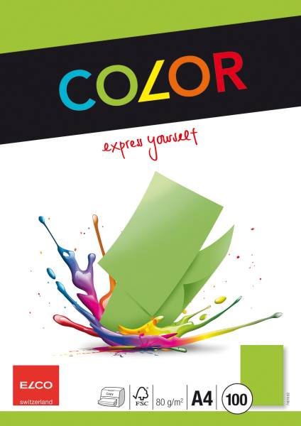 Office Color Papier A4 80g, grün 100 Blatt ELCO 74616.62