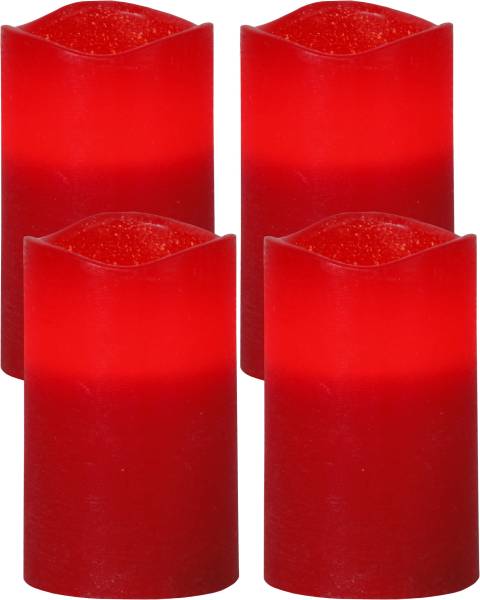 LED Pillar Kerze 4er Pack May