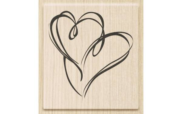 Heyda Motivstempel Heartbeat Hellbraun