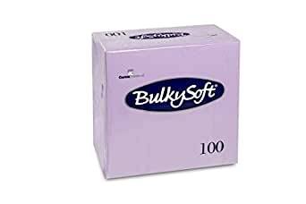Servietten Bulkysoft, 3-lagig, 1/4 Falz, lila, 40x40cm - Karton à 10 Pack / Pack à 100 Servietten