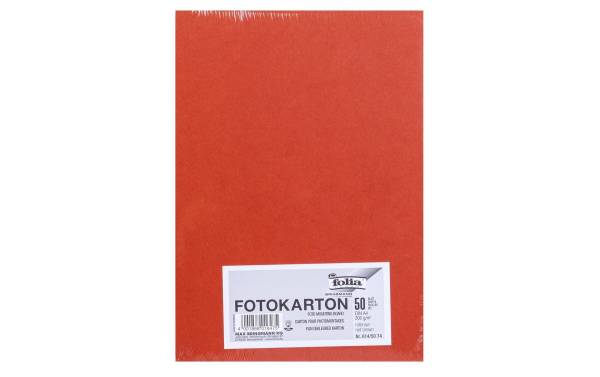 folia Fotokarton, DIN A4, 300 g/qm, rotbraun