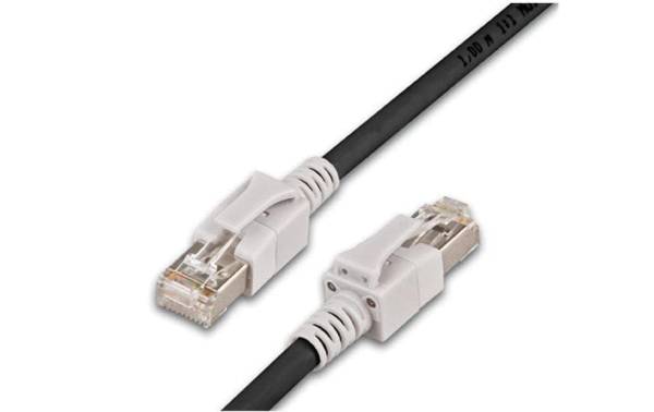 Wirewin Patchkabel Cat 6A, S/FTP, 1 m, Schwarz