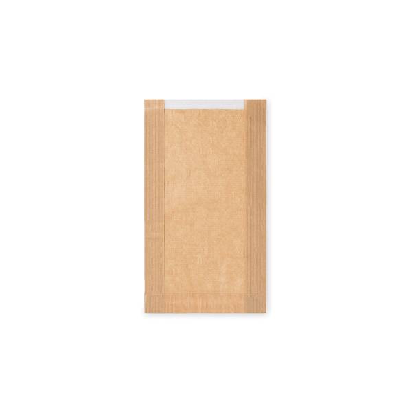 Papier Faltenbeutel mit Fenster 13cm 18+6 x 32 cm – 1000 Stück