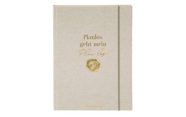 Goldbuch Notizbuch Planlos geht mein Plan los A5, Dot, Grau