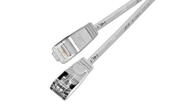 SLIM Slimpatchkabel Cat 6, U/FTP, 20 m, Grau