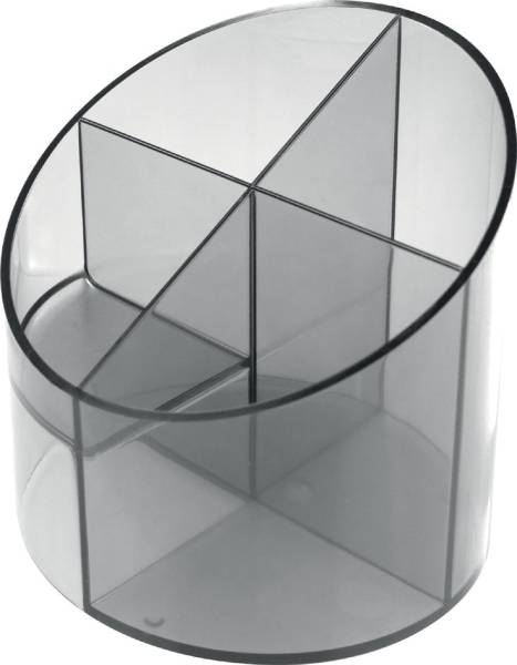 helit Multiköcher 'the cross', 4 Fächer, grau-transparent