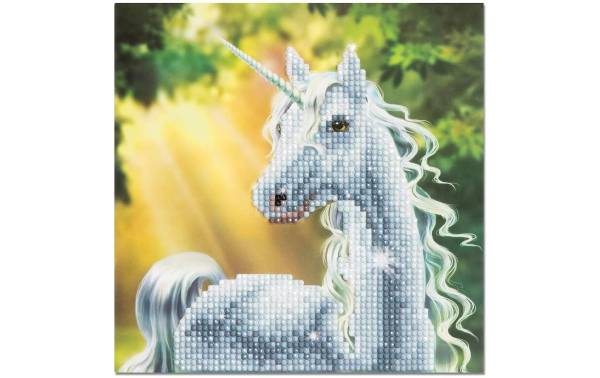 CRAFT Buddy Bastelset Crystal Art Card Sunshine Unicorn
