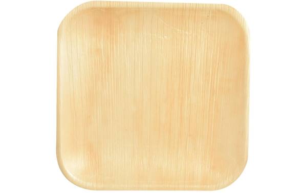 PAPSTAR Palmblatt-Teller "pure" eckig, 180 x 180 mm, 25er