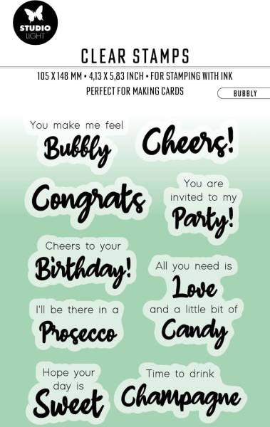 SIZZIX Klarischtstempel Bubbly STAMP356 14.8×10.5×0.3cm