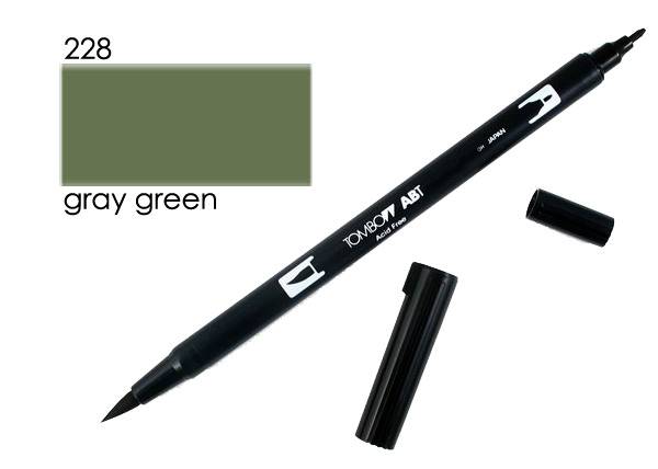 Dual Brush Pen 228 graugrün TOMBOW ABT
