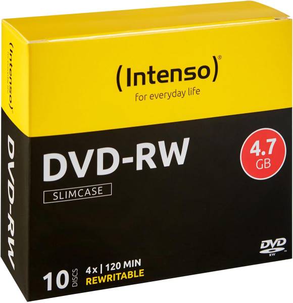 DVD-RW Slim 4.7GB 4x 10 Pcs INTENSO 4201632