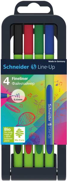 Fineliner Line-Up Etui a 4 Stück SCHNEIDER 191094