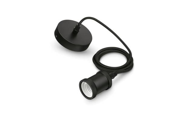 Philips Pendelleuchte Vintage E27, Schwarz
