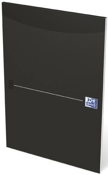 Oxford Briefblock 'Smart Black', DIN A4, 50 Blatt, kariert