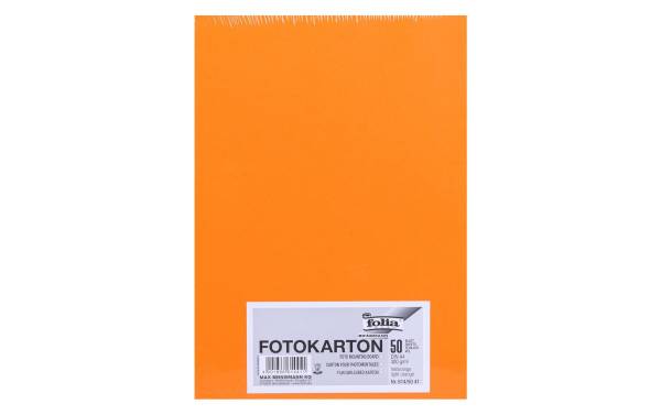 folia Fotokarton, DIN A4, 300 g/qm, hellorange