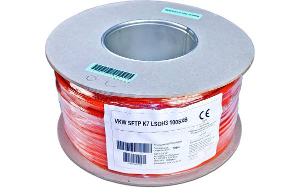 Wirewin Verlegekabel VKW SFTP K7 LSOH3 Cat 7, S/FTP, 100 m, Orange