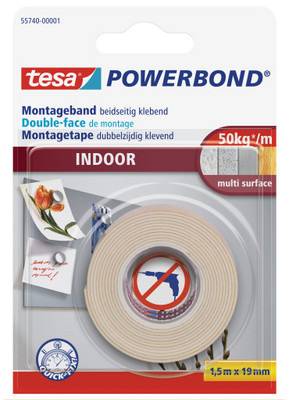 Powerbond Indoor 19mmx1.5m Montageband, doppelseitig TESA 557400000