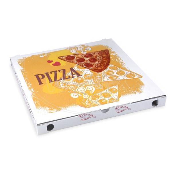 Pizzakarton aus Mikrowellpappe 34,5 x 34,5 x 3 cm – 100 Stück